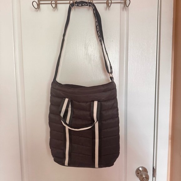 NWOT SEPHORA Black Quilted Tote Bag with White Straps - Picture 4 of 4